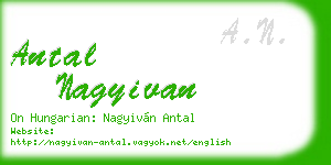 antal nagyivan business card